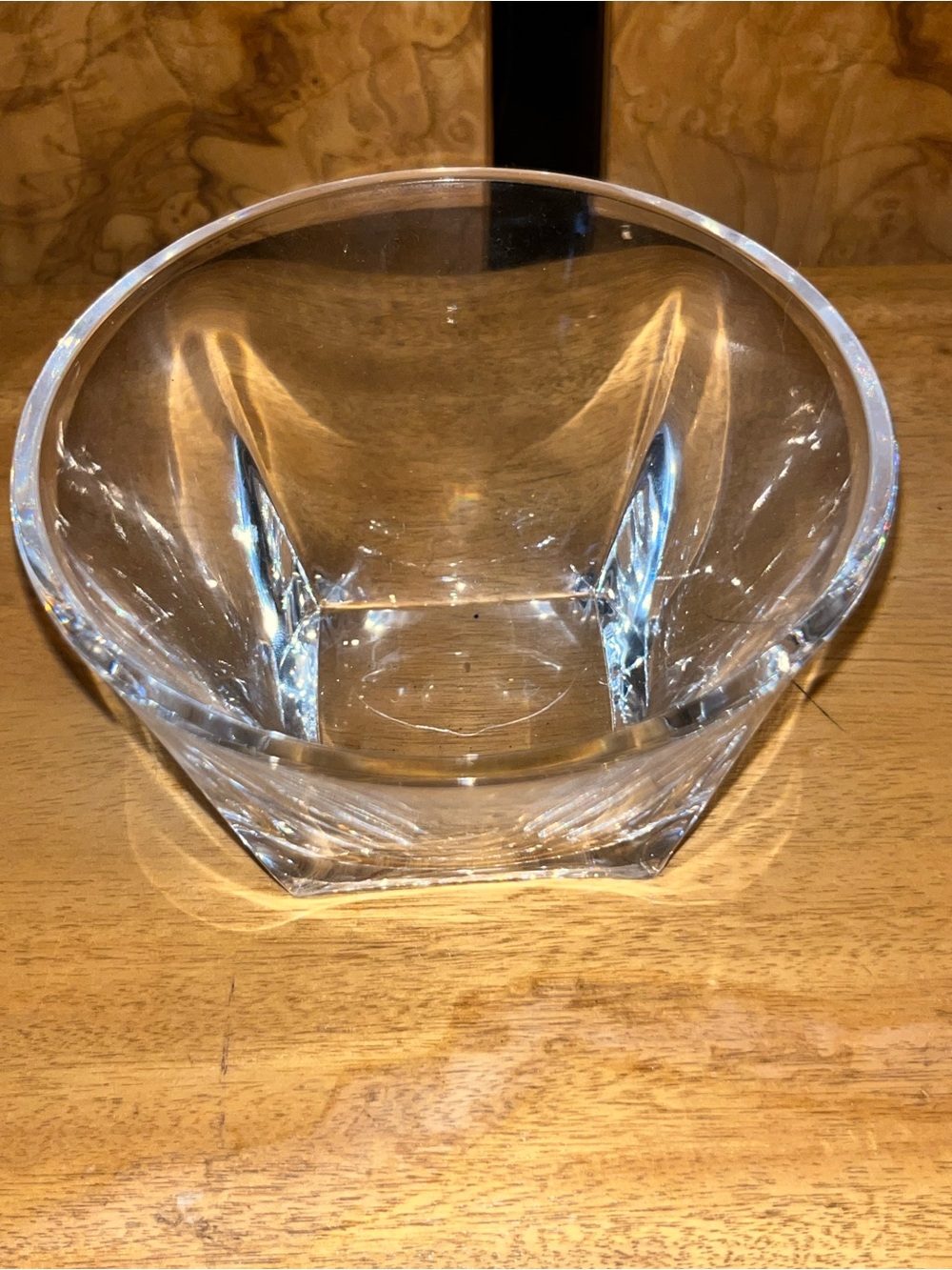 Vintage Signed Baccarat for COTY Paris Crystal Bowl - Heavy French Art Glass